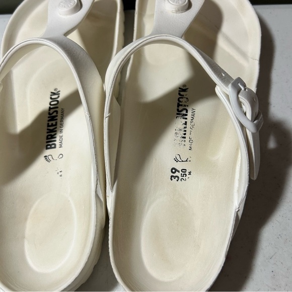 Birkenstock Gizeh Sandals White EVA Flip Flops US 8 EU39 Made In Germany - Picture 6 of 6